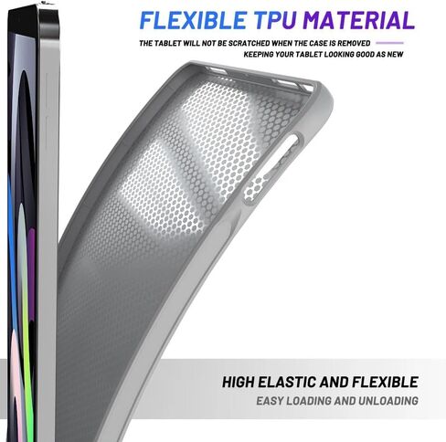 for iPad Air 11 Inch Case M2 2024,iPad Air 6th Generation Case/iPad Air 5th Generation 2022/Air 4th 2020 10.9 lnch,Slim Design Soft TPU Protective Cover for 10.9" iPad Air 6/5/4 Tablet,Black in Kuwait