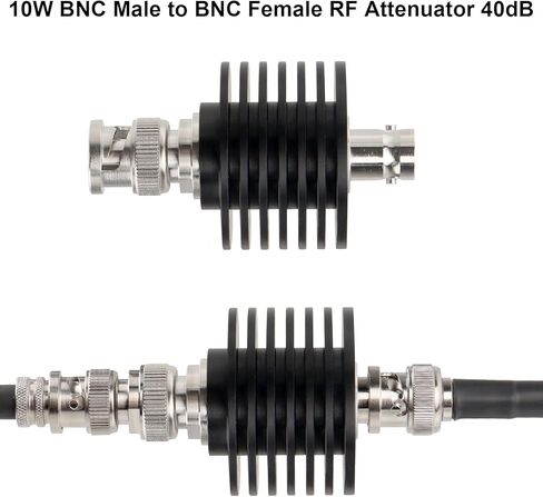 XRDS -RF BNC Male to BNC Female Coaxial RF Attenuator 10W 20dB, 50 Ohm Attenuator, 10W BNC Male to Female Connector, High-Power RF Coaxial Attenuator for Signal Reduction, Testing & Telecommunications in Saudi Arabia