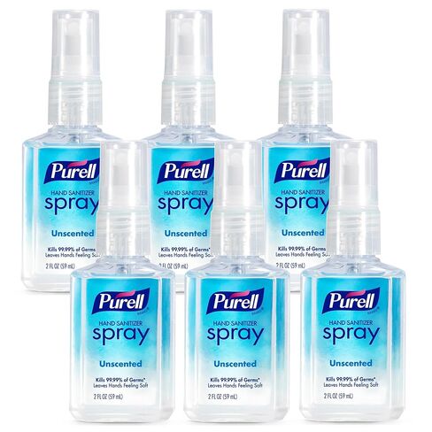 PURELL Hand Sanitizer Spray, Infused with Essential Oils, Lavender and Verbena Scent, 2 fl oz Travel-Size Bottle (Pack of 6) – 2024-04-EC in Saudi Arabia
