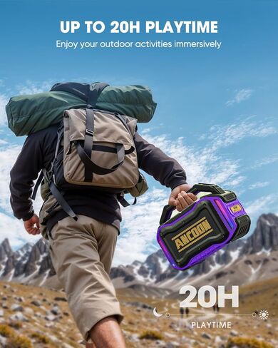 Bluetooth Speaker Wireless: 80W Loud Jobsites Portable Speaker, 100 ft Range, Rugged, IPX6 Waterproof, Large, Deep Bass Speakers for Work, Outdoor, Workshop, Garage, TWS Stereo Sound, BT 5.3 in Saudi Arabia