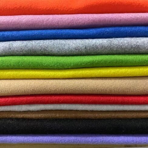 12 قطعة 8 × 35 بوصة 1.4 مم سميكة من نسيج اللباد الناعم 12 لونًا من اللباد لمربعات الخياطة اليدوية ذاتية الصنع خليط غير منسوج (بني) in Kuwait