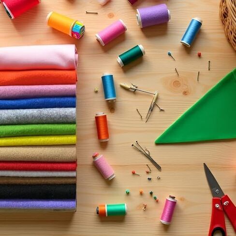 12 قطعة 8 × 35 بوصة 1.4 مم سميكة من نسيج اللباد الناعم 12 لونًا من اللباد لمربعات الخياطة اليدوية ذاتية الصنع خليط غير منسوج (بني) in Kuwait