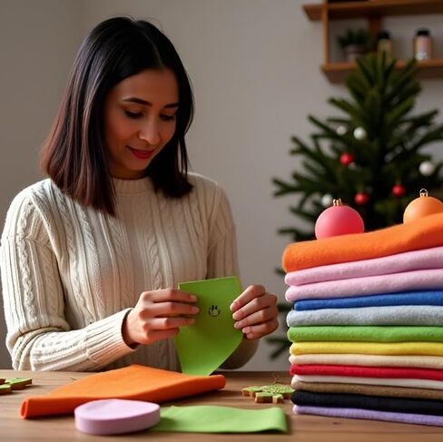 12 قطعة 8 × 35 بوصة 1.4 مم سميكة من نسيج اللباد الناعم 12 لونًا من اللباد لمربعات الخياطة اليدوية ذاتية الصنع خليط غير منسوج (بني) in Kuwait