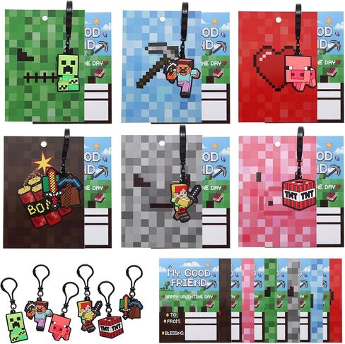 30 عبوة من بطاقات عيد الحب للأطفال مع سلاسل المفاتيح، بطاقات هدايا تبادل عيد الحب مع 30 لعبة سلسلة مفاتيح رائعة لهدايا الحفلات المدرسية في الفصل الدراسي، هدايا عيد الحب للأولاد والبنات in Kuwait