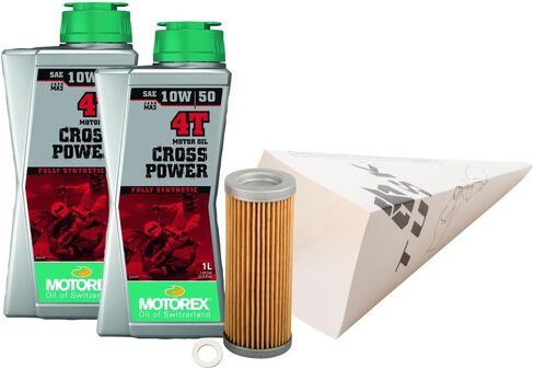 طقم تغيير الزيت Tusk 4-Stroke KTM Motorex Cross Power 4T 10W-50 لـ KTM 500 EXC 2012-2016 in Saudi Arabia