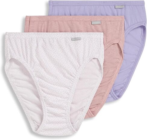 Jockey Women's Underwear Elance Hipster - 3 Pack, Light, 6 in Saudi Arabia