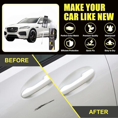 XNA Santorini أسود/أسود نهائي (2103/2183/1AG/PEL) لطلاء Jaguar Touch Up، مزيل خدوش السيارة 2 في 1 مع طرف قلم وفرشاة، لون مطابق تمامًا لإصلاح خدوش طلاء السيارة، رقائق وشقوق سريعة وسهلة الإصلاح in Kuwait