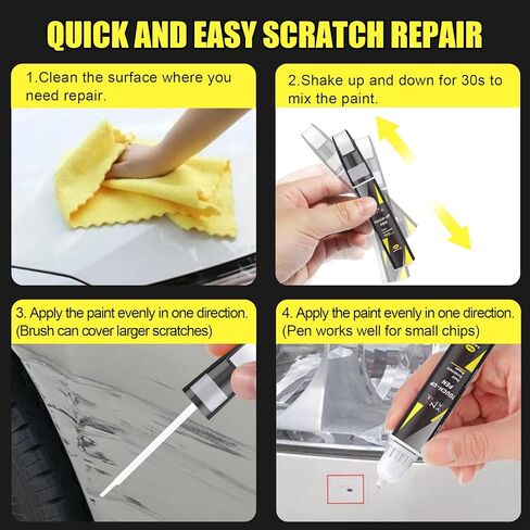 XNA Santorini أسود/أسود نهائي (2103/2183/1AG/PEL) لطلاء Jaguar Touch Up، مزيل خدوش السيارة 2 في 1 مع طرف قلم وفرشاة، لون مطابق تمامًا لإصلاح خدوش طلاء السيارة، رقائق وشقوق سريعة وسهلة الإصلاح in Kuwait