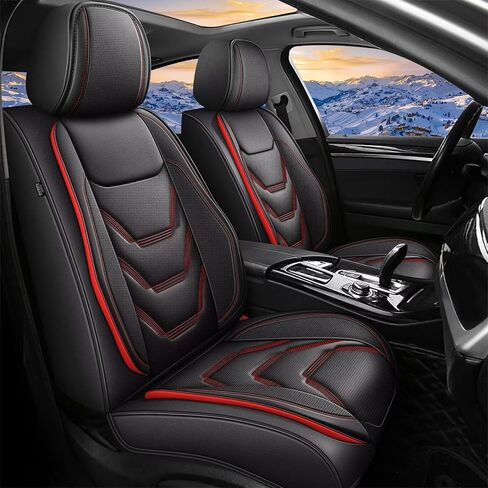 Full Set Seat Covers for Ford Bronco Sport 2021-2024 2025: Breathable Leather Car Seat Covers Cushion (5 Seat Full Set,Black) in Saudi Arabia