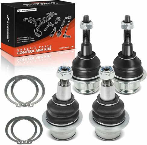 مجموعة A-Premium مكونة من 4 قطع، مجموعة مفاصل كروية أمامية علوية وسفلية، متوافقة مع Ford F-150 F150 2021 2022 2023 2024، باستثناء نظام التعليق على الطرق الوعرة in Saudi Arabia