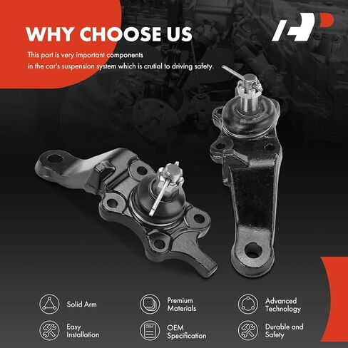 A-Premium 2 x Front Lower Ball Joint, Compatible with Toyota Tundra 2003, Sequoia 2003 in Saudi Arabia