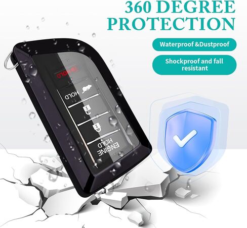 for Acura Car Key Fob Cover with Keychain,Premium Transparent TPU Key Fob Full Protector Case Compatible with Acura 2022 2023 Integra MDX RDX TLX RLX ILX (Black, 5 Buttons) in Kuwait