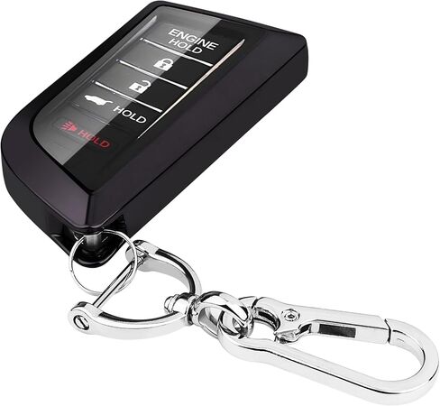 for Acura Car Key Fob Cover with Keychain,Premium Transparent TPU Key Fob Full Protector Case Compatible with Acura 2022 2023 Integra MDX RDX TLX RLX ILX (Black, 5 Buttons) in Kuwait