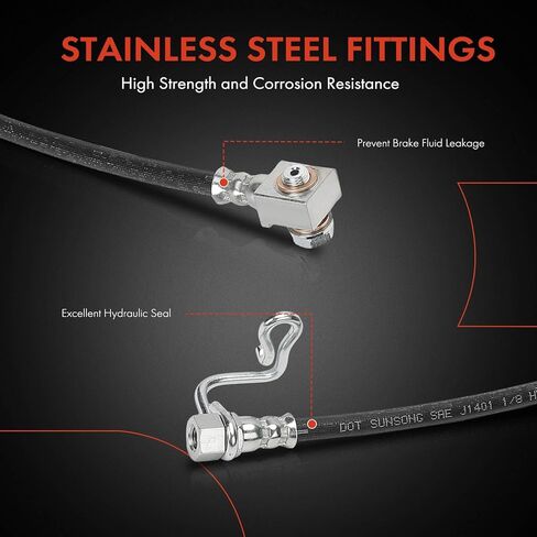 A-Premium Rear Driver Side Brake Hydraulic Hose Compatible with Select Ram Models - 3500 2019-2024 - Replace# 2208866 in Saudi Arabia