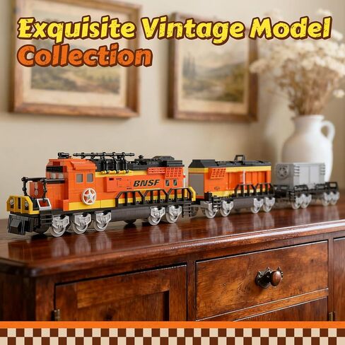 City Train Building Set, Stem Trains Building Toy for Boys Girls Ages 6-14, BNSF Freight Trains Model for Kids and Adult, Stem Locomotive Train Building Blocks, Christmas Birthday Gifts 635 PCS in Saudi Arabia