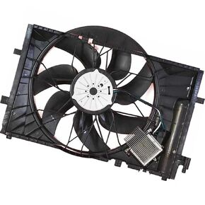 Dual Radiator and Condenser Fan Assembly for Mercedes-Benz C230,C240,C280,C32 AMG,C320 2001 2002 2003 2004 2005 2006 2007 Replacement 2035000293, 2035050255 1 PCS in Saudi Arabia
