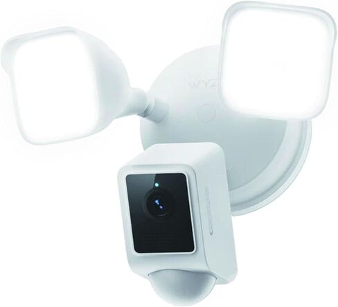 كاميرا WYZE Floodlight v2، مصابيح LED 2800 لومن، كاميرا أمان خارجية 2K HD، رؤية واسعة 160 درجة، ضوء منشط بالحركة، صفارة إنذار 105 ديسيبل، تخزين سحابي ومحلي، رؤية ليلية ملونة، سلكية (متجددة)، أسود in Saudi Arabia