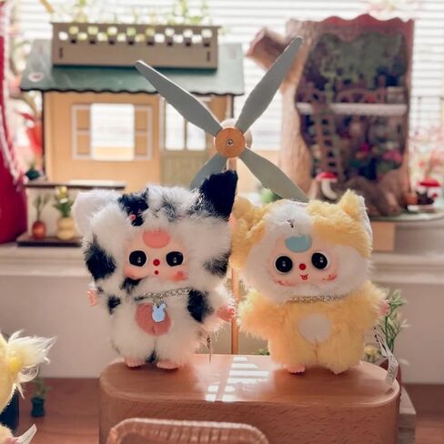 صندوق أعمى من القطيفة من سلسلة Baby Three Cat and Dog (1 من 10 أنماط محتملة) مجسمات لطيفة ألعاب قابلة للتجميع هدايا عيد الميلاد (قطعة واحدة - صندوق أعمى) in Kuwait