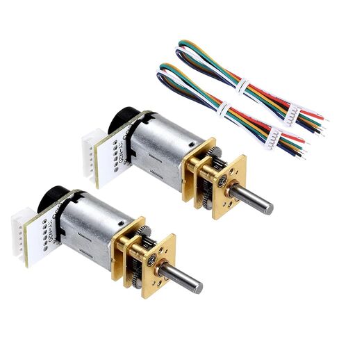 MECCANIXITY 2pcs 500RPM Micro Gear Motor with Encoder, N20 DC6V Gearbox High Torque Electric Reduction Motor for Robot Wheel RC Car in Saudi Arabia