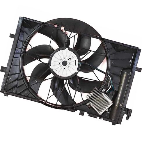 Dual Radiator and Condenser Fan Assembly for Mercedes-Benz C230,C240,C280,C32 AMG,C320 2001 2002 2003 2004 2005 2006 2007 Replacement 2035000293, 2035050255 1 PCS in Saudi Arabia