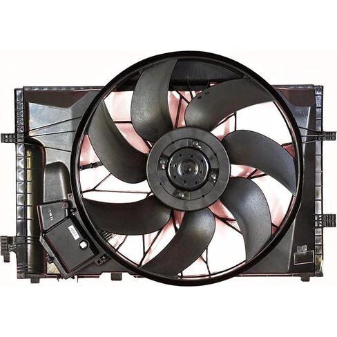 Dual Radiator and Condenser Fan Assembly for Mercedes-Benz C230,C240,C280,C32 AMG,C320 2001 2002 2003 2004 2005 2006 2007 Replacement 2035000293, 2035050255 1 PCS in Saudi Arabia