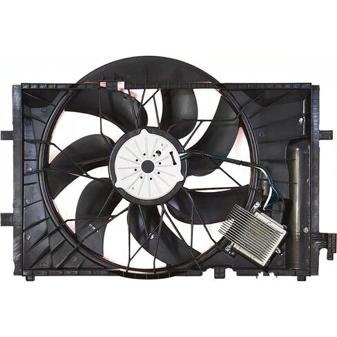 Dual Radiator and Condenser Fan Assembly for Mercedes-Benz C230,C240,C280,C32 AMG,C320 2001 2002 2003 2004 2005 2006 2007 Replacement 2035000293, 2035050255 1 PCS in Saudi Arabia