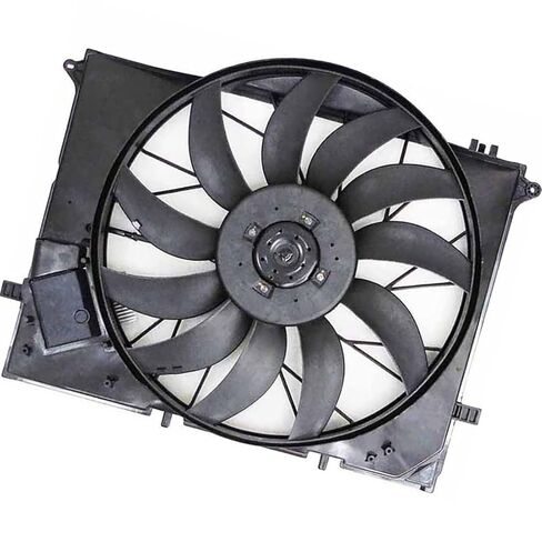 مجموعة مروحة المبرد والمكثف المزدوج لمرسيدس بنز CL55 CL600 CL65 S55 AMG S600 2001 2002 2003 2004 2005 2006 استبدال 2205000293 1 قطعة in Saudi Arabia