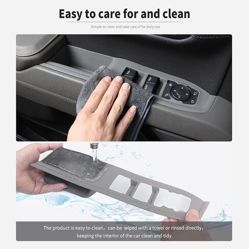 Compatible with 2019 2020 2021 2022 2023 2024 2025 2026 Chevrolet Silverado 1500 Window Switch Panel Protective Silicone Cover Interior Protection Accessories (Black, Chevrolet Silverado 1500) in Saudi Arabia
