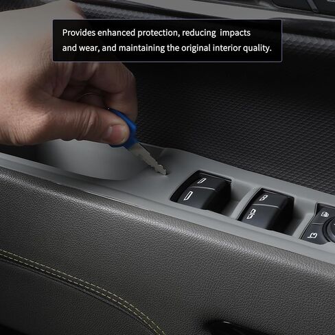 Compatible with 2019 2020 2021 2022 2023 2024 2025 2026 Chevrolet Silverado 1500 Window Switch Panel Protective Silicone Cover Interior Protection Accessories (Black, Chevrolet Silverado 1500) in Saudi Arabia
