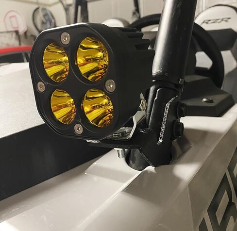 iJDMTOY Yellow Lens, Selective Yellow LED Ditch Light Kit Compatible with 2014-up Polaris RZR XP 1000, 15-up RZR 900, (2) 20W High Power LED Round Pods, Windshield A-Pillar Brackets & Wiring Relay in Saudi Arabia