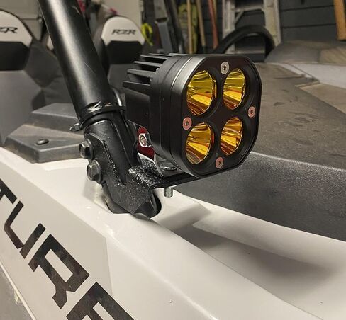 iJDMTOY Yellow Lens, Selective Yellow LED Ditch Light Kit Compatible with 2014-up Polaris RZR XP 1000, 15-up RZR 900, (2) 20W High Power LED Round Pods, Windshield A-Pillar Brackets & Wiring Relay in Saudi Arabia