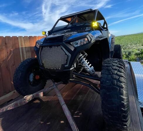 iJDMTOY Yellow Lens, Selective Yellow LED Ditch Light Kit Compatible with 2014-up Polaris RZR XP 1000, 15-up RZR 900, (2) 20W High Power LED Round Pods, Windshield A-Pillar Brackets & Wiring Relay in Saudi Arabia