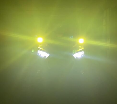 iJDMTOY Yellow Lens, Selective Yellow LED Ditch Light Kit Compatible with 2014-up Polaris RZR XP 1000, 15-up RZR 900, (2) 20W High Power LED Round Pods, Windshield A-Pillar Brackets & Wiring Relay in Saudi Arabia