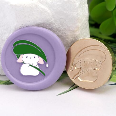 الأرنب الشمع ختم ختم النحاس 25mm خمر ختم ختم انفصال النحاس ومقبض الخشب نمط الطوابع رئيس رسالة بطاقة دعوة الزفاف هدية حزمة العطلات in Saudi Arabia