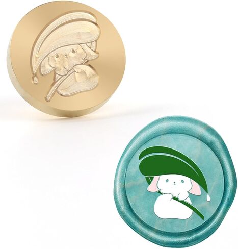 الأرنب الشمع ختم ختم النحاس 25mm خمر ختم ختم انفصال النحاس ومقبض الخشب نمط الطوابع رئيس رسالة بطاقة دعوة الزفاف هدية حزمة العطلات in Saudi Arabia