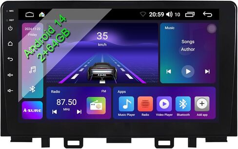 Asure Car Stereo Upgrade for Kia Rio YB/SC 2018-2023 Low-end Version Cars,9 inch 1280x800 Touchscreen 8core 4GB+64GB Car Radio,GPS Navigation Unit with Carplay Android Auto,Car Dash Multimedia Player in Saudi Arabia