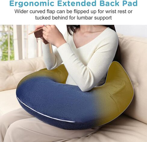 وسادة قراءة ناعمة، وسادة مكتب لراحة الذراع للبالغين، وسادة مسند سرير من الإسفنج الفاخر للقراءة أو العمل أو لعب الألعاب أو الجلوس على أريكة أرضية السرير (رمادي) in Kuwait