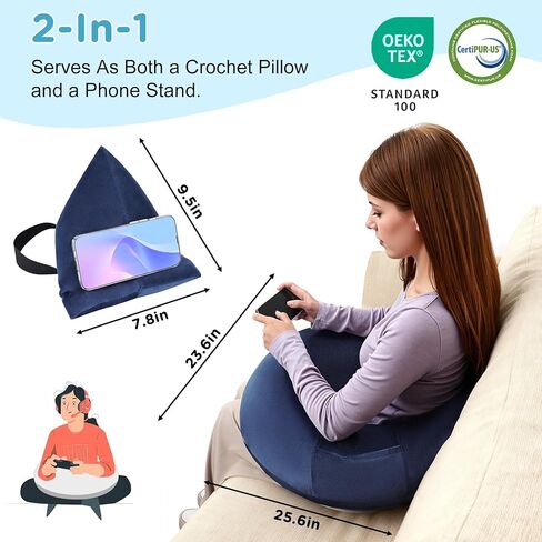 وسادة قراءة ناعمة، وسادة مكتب لراحة الذراع للبالغين، وسادة مسند سرير من الإسفنج الفاخر للقراءة أو العمل أو لعب الألعاب أو الجلوس على أريكة أرضية السرير (رمادي) in Kuwait