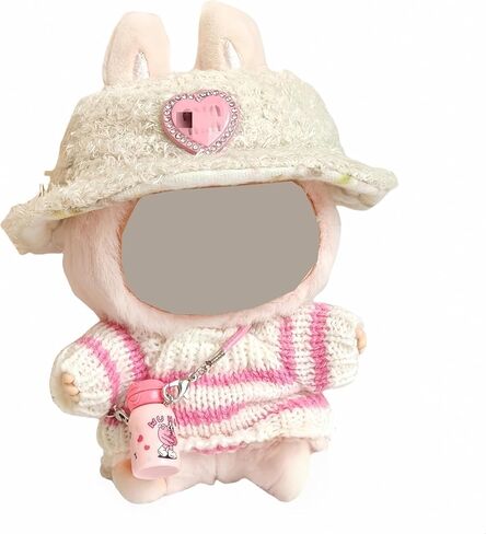 Doll Clothes Set with Hat, Skirt and Bottle for 17cm Dolls (Doll Not Included) in Saudi Arabia