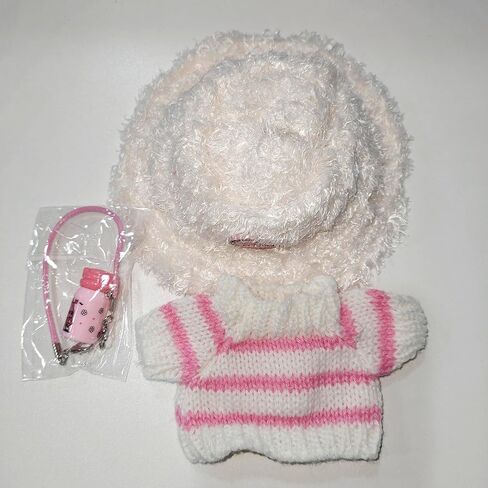 Doll Clothes Set with Hat, Skirt and Bottle for 17cm Dolls (Doll Not Included) in Saudi Arabia