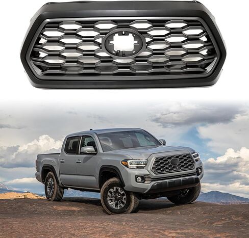 Bewild Front Grille Fit For 2016-2023 Toyota Tacoma TRD Front Bumper Grille Matte Black Insert Grill Honeycomb Style Replacement For 5310004500C5, TO1200407 in Saudi Arabia