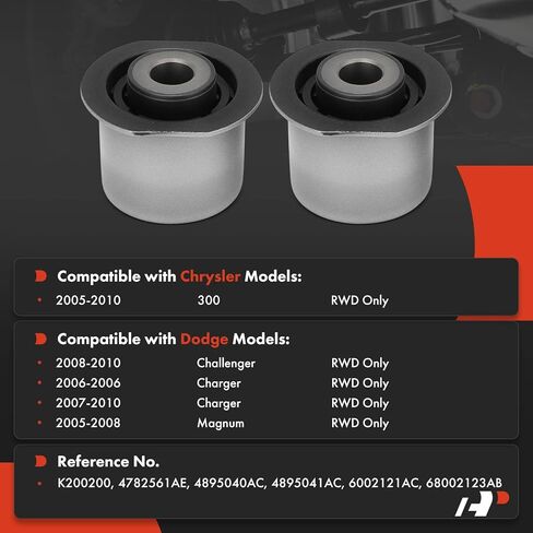 A-Premium 2 x Front Lower Outer Rearward Control Arm Bushing Kit, Compatible with Dodge Charger 2006-2010, Challenger 2008-2010, Magnum 2005-2008 & Chrysler 300 2005-2010, RWD in Saudi Arabia