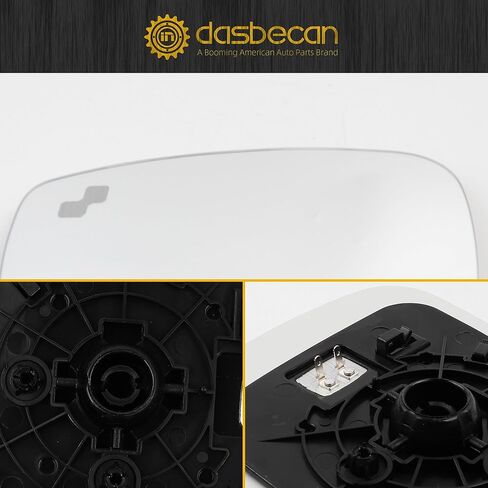Dasbecan Right Passenger Side Mirror Glass Compatible with Mazda CX-5 2017-2023 CX-9 2016-2023 with Heated Blind Spot Detection Convex Glass with Backing Plate Replaces TK71691G1 TK71-69-G1 in Saudi Arabia