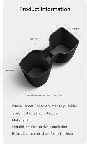Compatible with Toyota Corolla Cross 2021-2025 Car Center Console Cup Holder Pad, Drink Handle Coaster Accessories in Kuwait