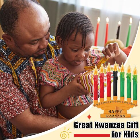 36 Pcs Happy Kwanzaa Craft Kit Make Your Own Candles DIY Kwanzaa Kinara Sign African Heritage Holiday Party Favors Decor for Family School Activity Party Supplies in Saudi Arabia