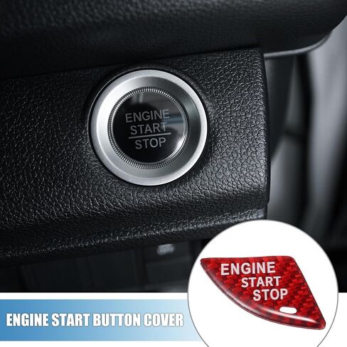 Car Push Start Button Cover Car Engine Start Button Cover Trim for Cadillac ATS 2013-2019 Red in Saudi Arabia