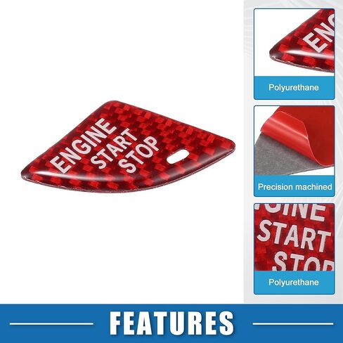 Car Push Start Button Cover Car Engine Start Button Cover Trim for Cadillac ATS 2013-2019 Red in Saudi Arabia