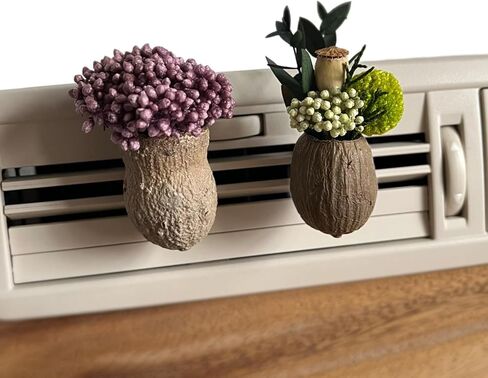 Dried Plants Air Freshener Vent Clips, Handmade Natural Forest Decor, Car Dashboard Accessories for Women & Girls (A+B, Unscented) in Saudi Arabia