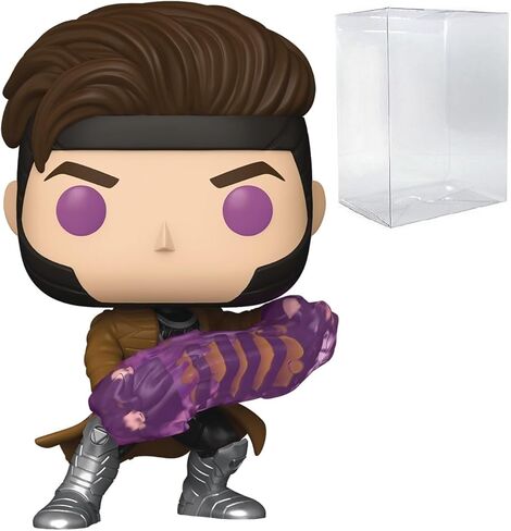 POP Marvel: Deadpool & Wolverine Movie - Gambit Funko Vinyl Figure (Bundled with Compatible Box Protector Case), Multicolor, 3.75 inches in Saudi Arabia