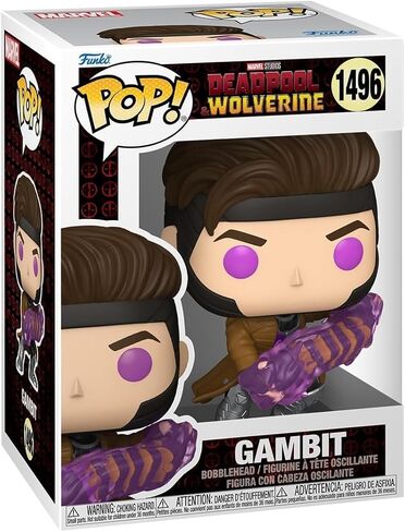 POP Marvel: Deadpool & Wolverine Movie - Gambit Funko Vinyl Figure (Bundled with Compatible Box Protector Case), Multicolor, 3.75 inches in Saudi Arabia